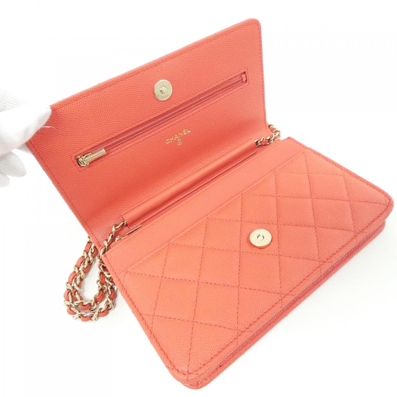 CHANEL Chanel 19 AP3127 銀包 荔枝紋牛皮