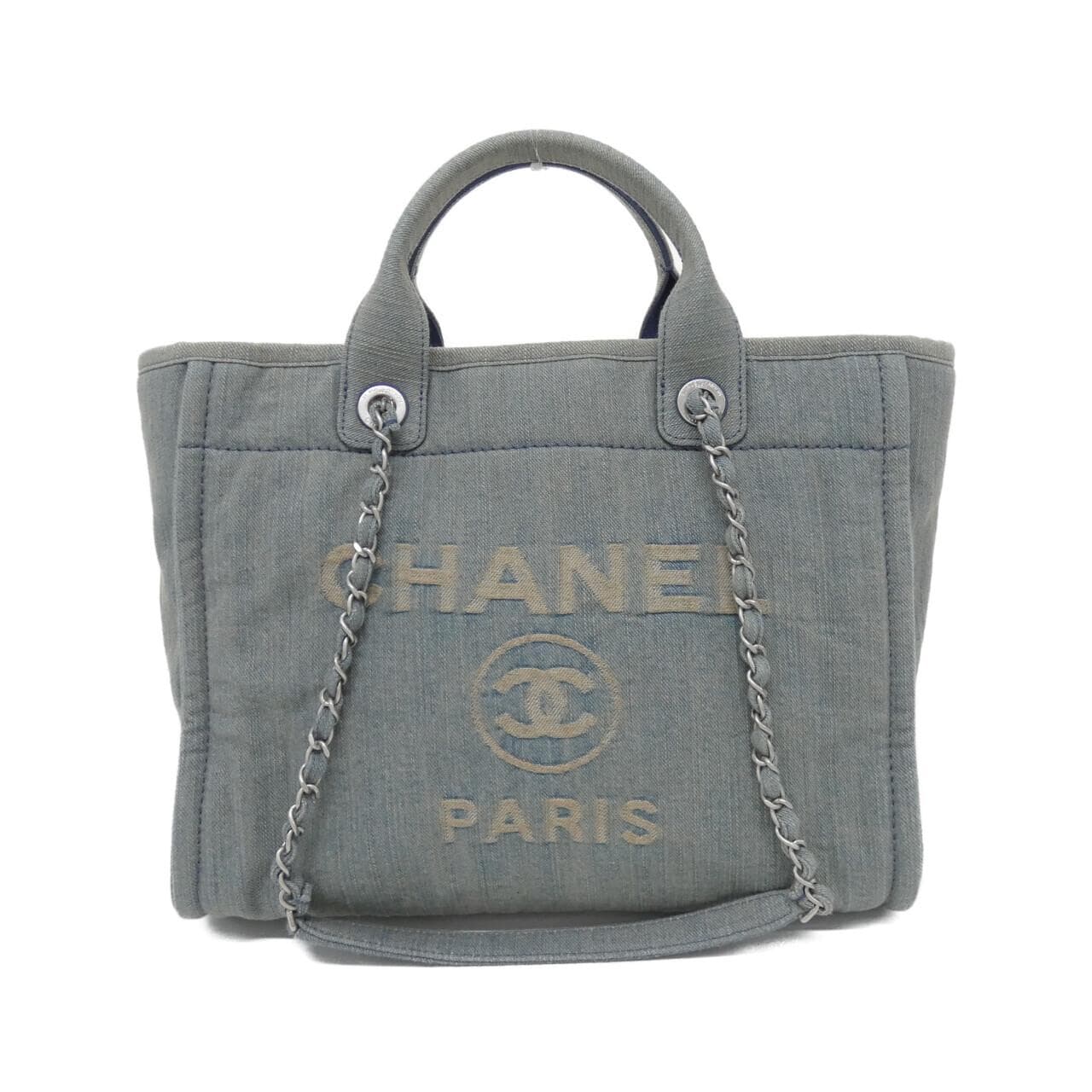CHANEL Deauville AS3351 手提包 牛仔布