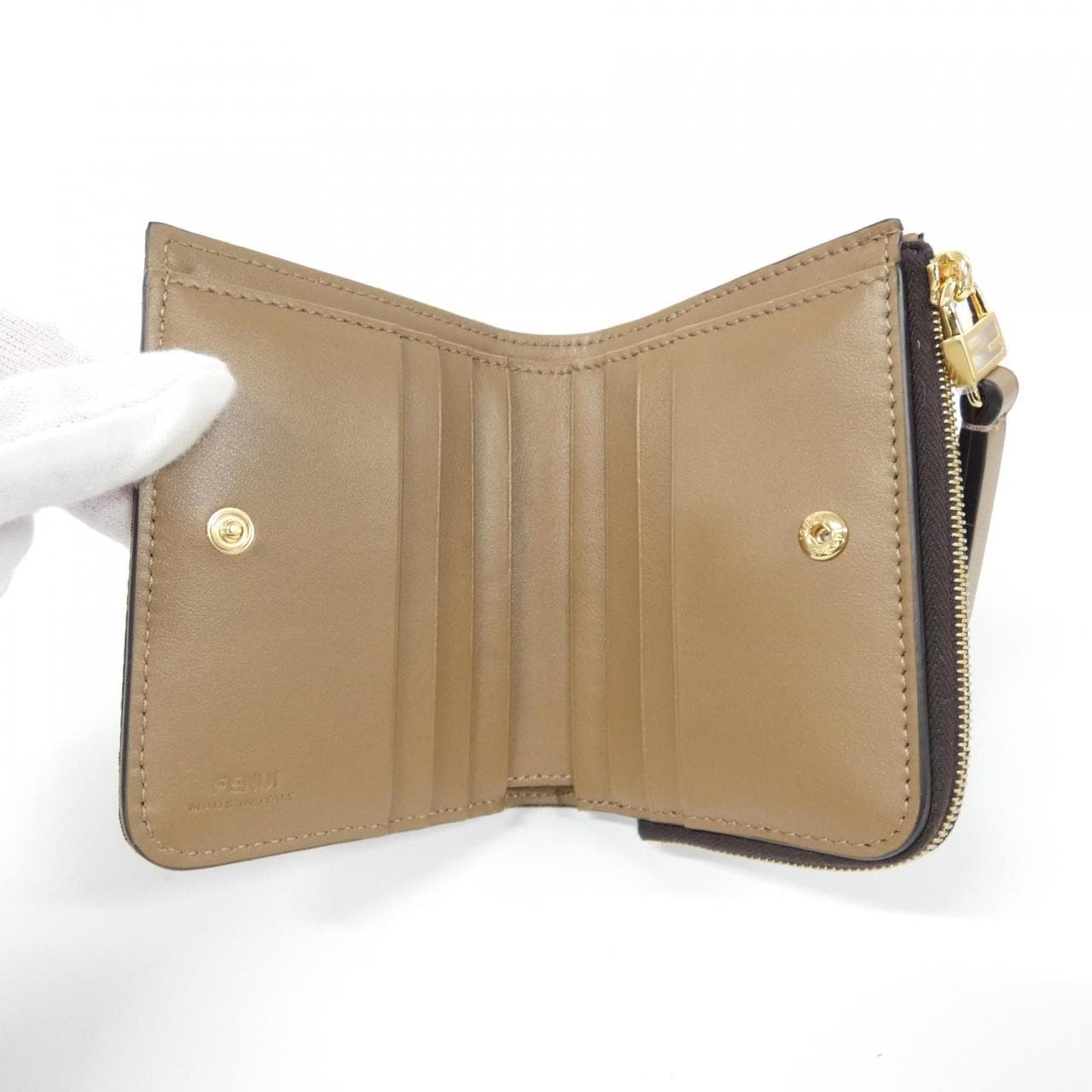 FENDI 8M0519 A98P Wallet Canvas