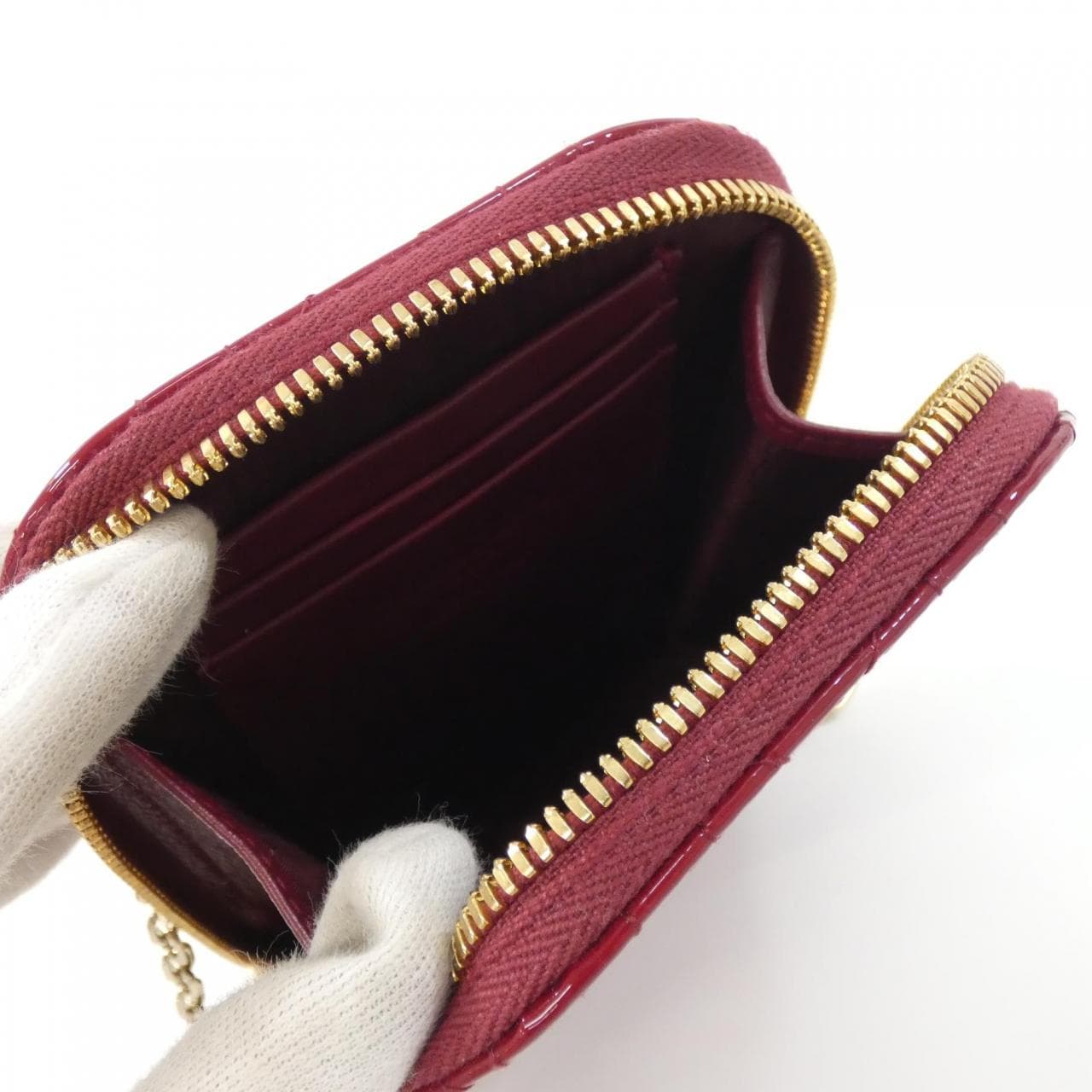 DIOR Lady Dior S0872OVRB 銀包 漆皮