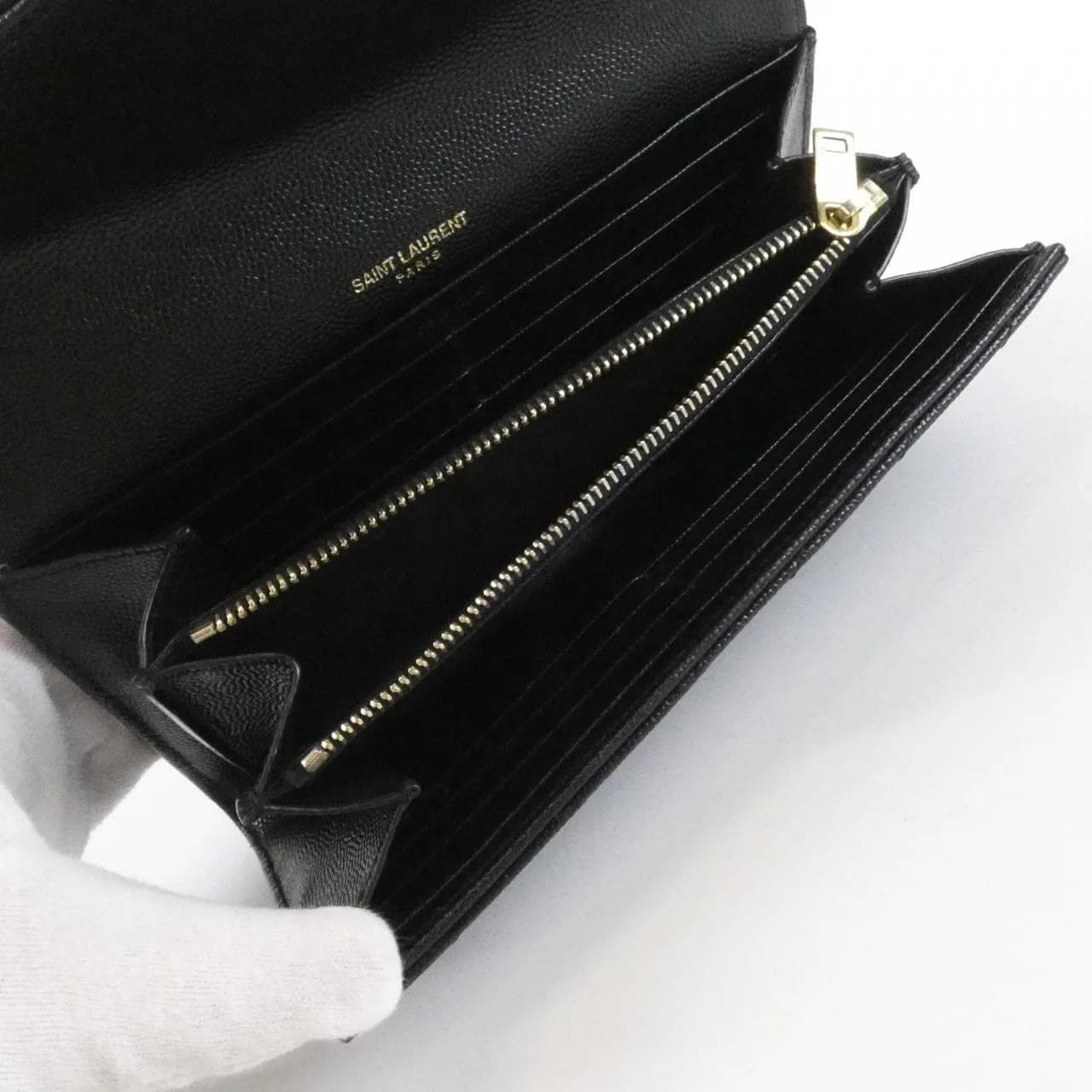 SAINT LAURENT 372264 BOW01 銀包