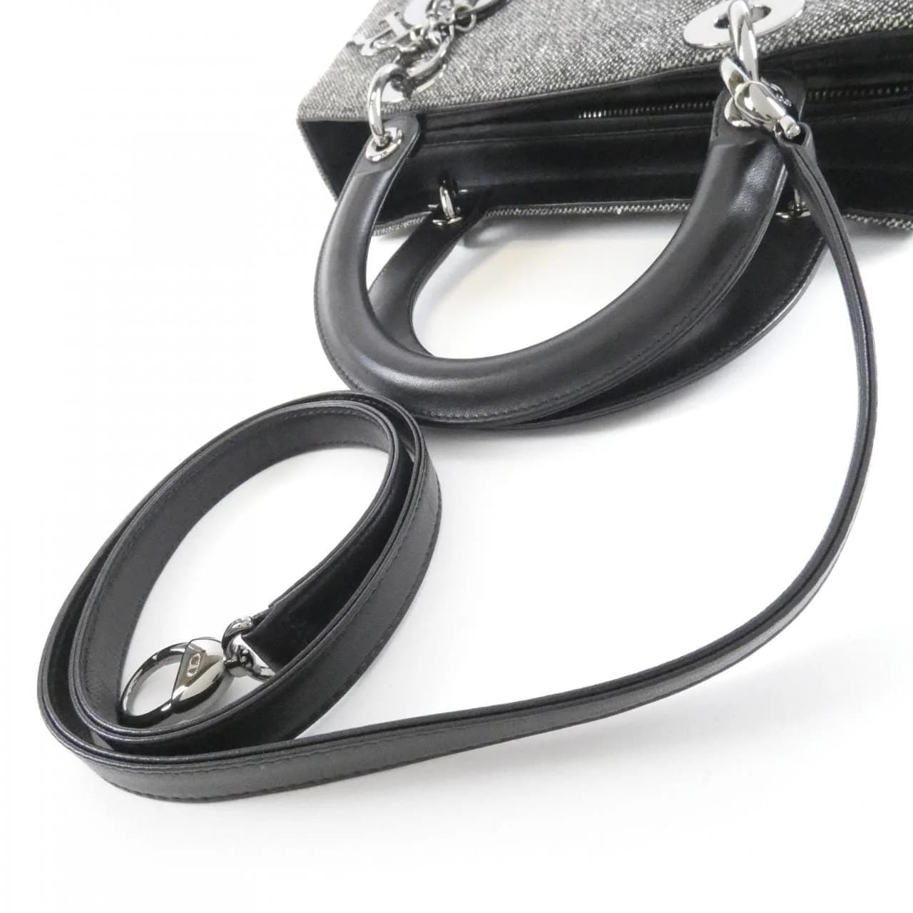 DIOR Lady Dior Handbag Canvas