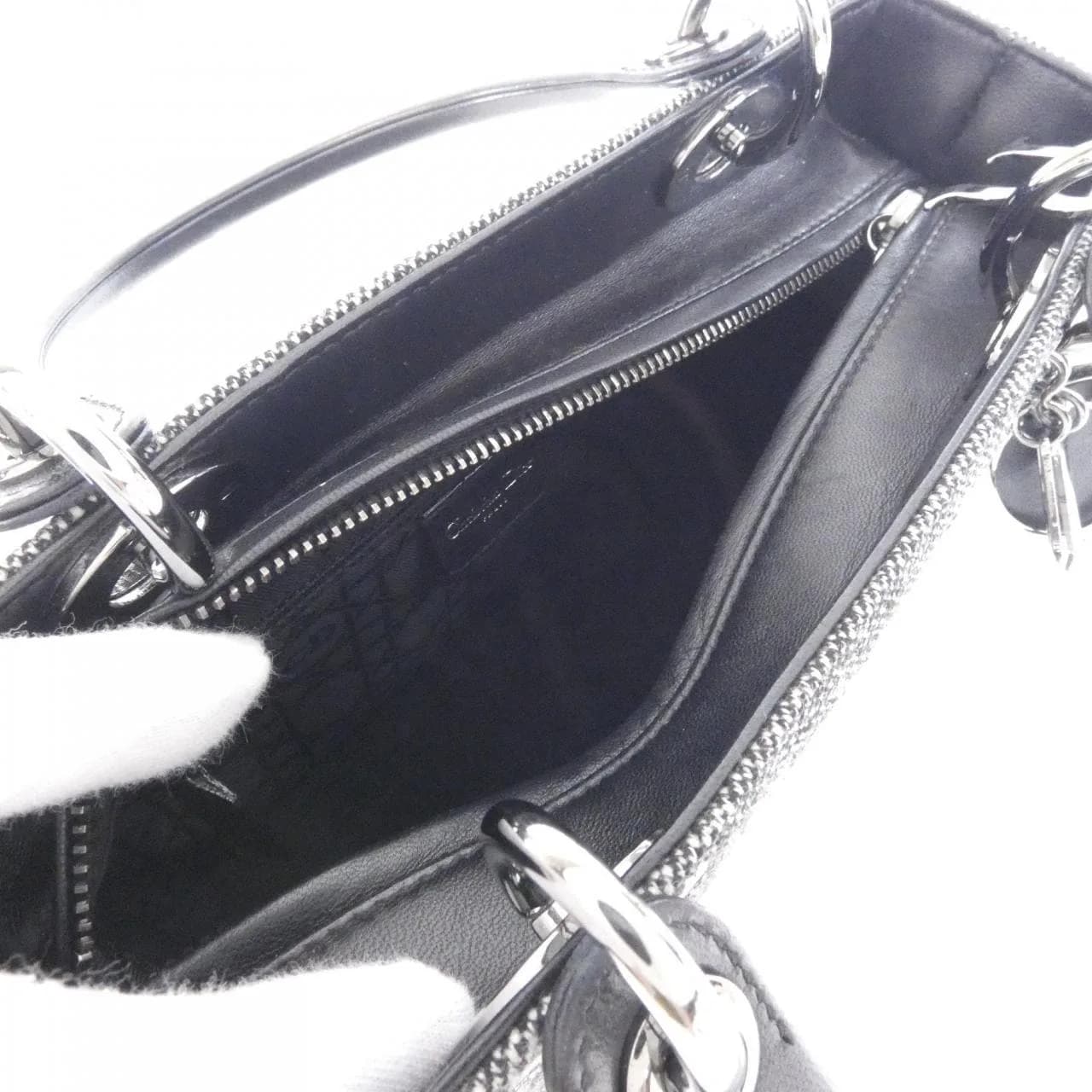 DIOR Lady Dior Handbag Canvas