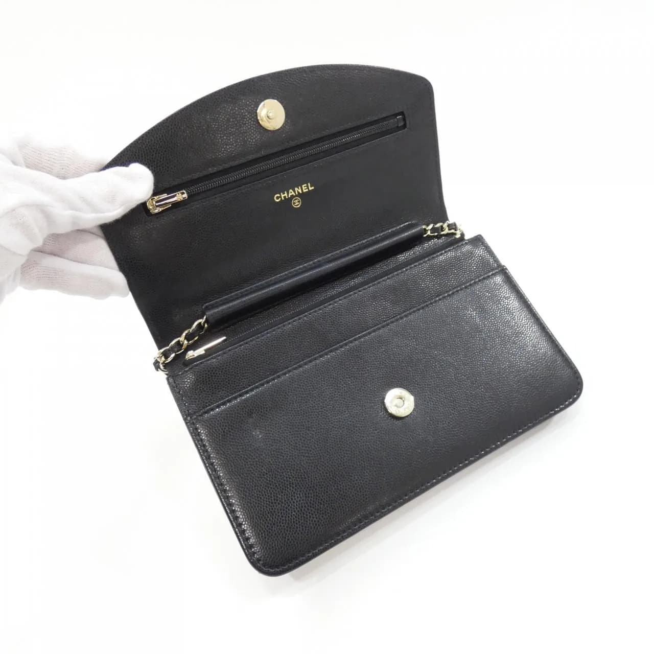 CHANEL AP4653 銀包 荔枝紋牛皮