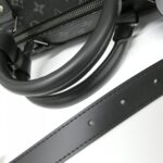 Louis Vuitton Monogram Eclipse Key Pouch Bandoulière 55cm M40605 Boston Bag - Image 5