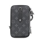 Louis Vuitton Monogram Eclipse Reverse Double Phone Pouch Shoulder Bag M69534 - Image 2