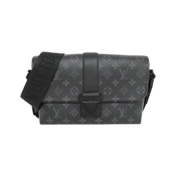 Louis_Vuitton_Monogram_Eclipse_Sac_Plat_Messenger_M46794_肩背袋_0
